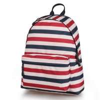 High Quality Canvas Red striped Girl's Leisure Basic Backpack Teenager Backpack Bag