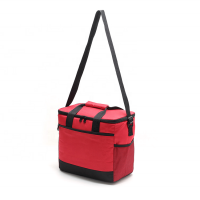 Heavy Duty Insulated Shoulder Lunch Bag Cold Thermal Cooler Bag Portable 16L Red Delivery Cooler Bag For Men Women